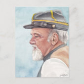 Re-enactor Wasserfarbe Postkarte (Vorderseite)