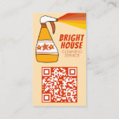 Re-House-Reinigungs-Spray Flasche QR-CODE Visitenkarte (Rückseite)