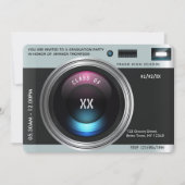 Re-Kamera-Graduierungspartei Einladung (Vorderseite)