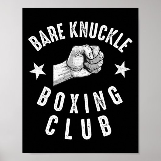 Re Knuckle Boxing Männer Faustkampf Knuckle Fighte Poster (Vorne)