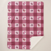 Re Maple Leaf Buffalo Plaid Sherpa Blanket Sherpadecke (Vorderseite)