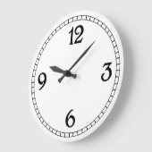 Re-Nummern Schwarz-weiße Wall-Uhr Große Wanduhr (Winkel)