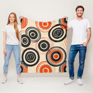 Re-o-konzentrische Kreise Fleecedecke