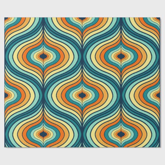 Re-Pallet Ogee Form Wiederholungsmuster der 70er J Geschenkpapier (Flach)