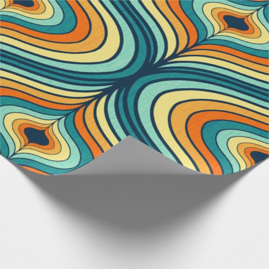 Re-Pallet Ogee Form Wiederholungsmuster der 70er J Geschenkpapier (Ecke)
