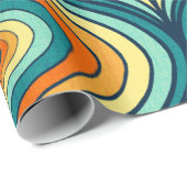 Re-Pallet Ogee Form Wiederholungsmuster der 70er J Geschenkpapier (Rolleneckpunkt)