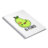Re-peared Funny Fruit Birn Pun Notizblock (Rechte Seite)