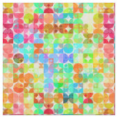 Re-Quadrate mit hellen Farben, Mosaikmuster Stoff (Nahaufnahme)