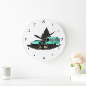 Re-Re-Camping-Anhänger Nomenklatur-Wandklemme Große Wanduhr (Zuhause)