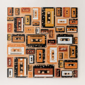 Re-Re-Kassettenband Nahtloses Muster Puzzle (Horizontal)