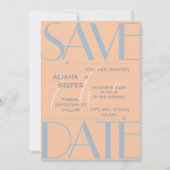 Re-Re-Minimal-Prüfmuster-Peach-Hochzeit Save The Date (Vorderseite)
