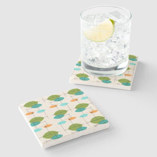 Re-Re-Untersetzer für atomare Muster Steinuntersetzer (Seitenansicht)