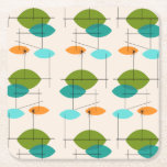 Re-Re-Untersetzer für das Muster eines mobilen Mus Rechteckiger Pappuntersetzer<br><div class="desc">Dieses Set von Retro Atomic Mobile Pattern Square Untersetzer ist im modernen Stil der Mitte des Jahrhunderts in seinem besten. Das Vintag inspirierte Design ist cremefarben mit spitzen Ovalen in Türkis, Orange, aquamarin und Avocado grün. Die aquamarinen und Avocado grünen Ovale überlappen sich und schaffen einen schönen Schatten Pfauenblau. Spaß...</div>