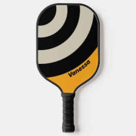 Re-ro-Bumblebezirk Streifen mit Name Pickleball Schläger