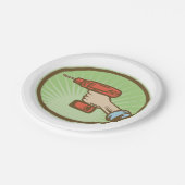 Re-schnurlose Bohrung Pappteller (Schrägansicht)