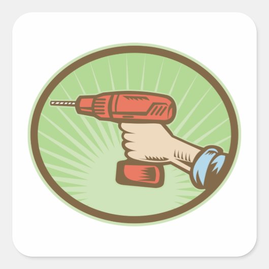 Re-schnurlose Bohrung Quadratischer Aufkleber (Vorderseite)