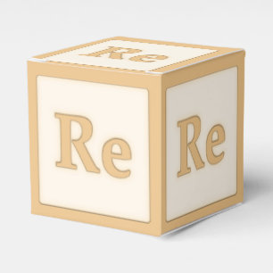 "Re" Solfeggio Musical Baby Blocks Orange Geschenkschachtel