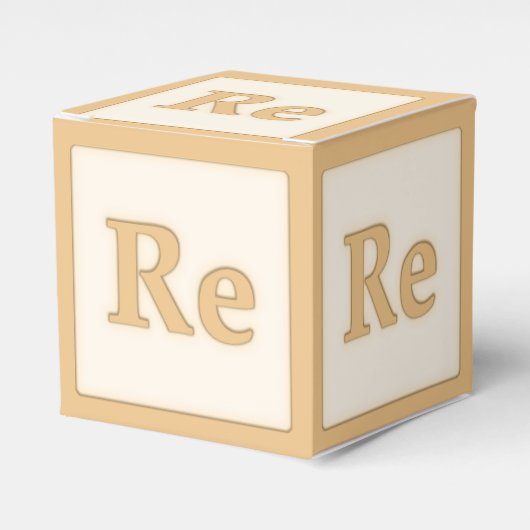 "Re" Solfeggio Musical Baby Blocks Orange Geschenkschachtel (Vorderseite)