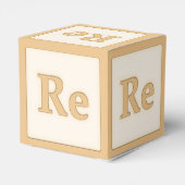 "Re" Solfeggio Musical Baby Blocks Orange Geschenkschachtel (Rückseite)