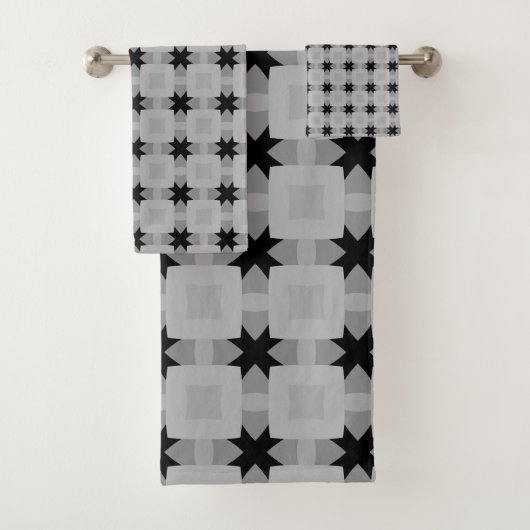 Re-Square-Gittermuster Badhandtuch Set (Insitu)