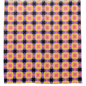 Re-Square-Gittermuster mit hellen Farben Duschvorhang (Vorderseite)
