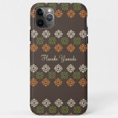 Re-Square-Muster braune benutzerdefinierte Visiten Case-Mate iPhone Hülle (Rückseite)