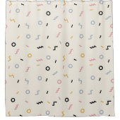 Re-Squiggle-Muster Duschvorhang (Vorderseite)