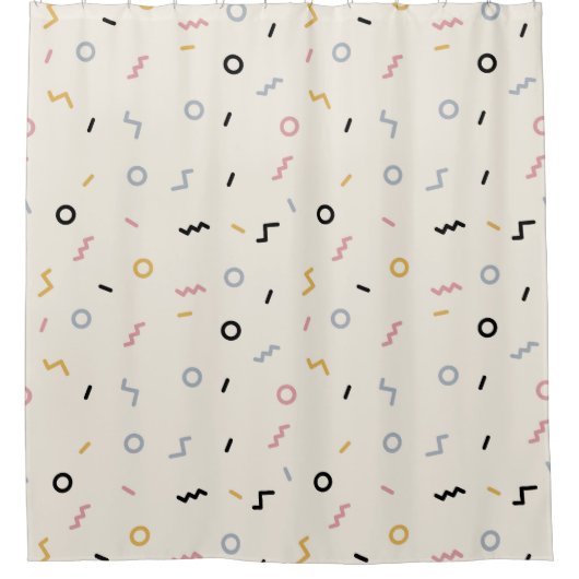 Re-Squiggle-Muster Duschvorhang (Vorderseite)