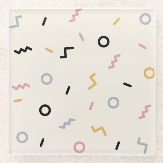 Re-Squiggle-Muster Glasuntersetzer (Vorderseite)