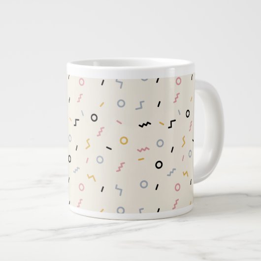 Re-Squiggle-Muster Jumbo-Tasse (Vorderseite Rechts)