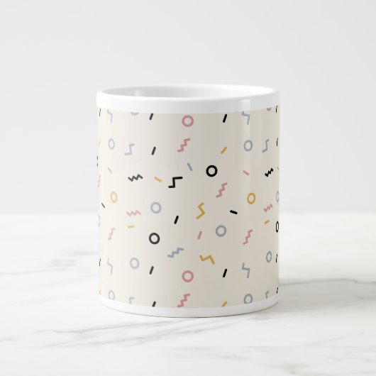Re-Squiggle-Muster Jumbo-Tasse (Vorderseite)