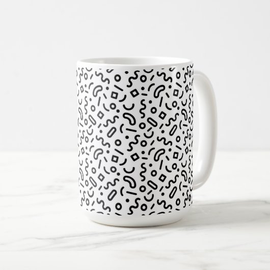 Re-Squiggle-Muster Kaffeetasse (VorderseiteRechts)