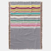 Re-Strip-Pattern Woven Throw Blanket Decke (Vorderseite Vertikal)