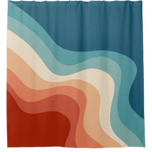 Re-Style-Wellen Duschvorhang (Vorderseite)
