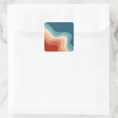 Re-Style-Wellen Quadratischer Aufkleber (Tasche)