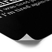 Re-tired Definition Funny Retirement Sleepy Men Wo Poster (Ecke)