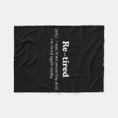 Re-tired I Was Tired Yesterday And Im Tired Again Fleecedecke (Vorderseite (Horizontal))