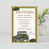 Re-Tired/Retirement-Party Einladung (Stehend Vorderseite)