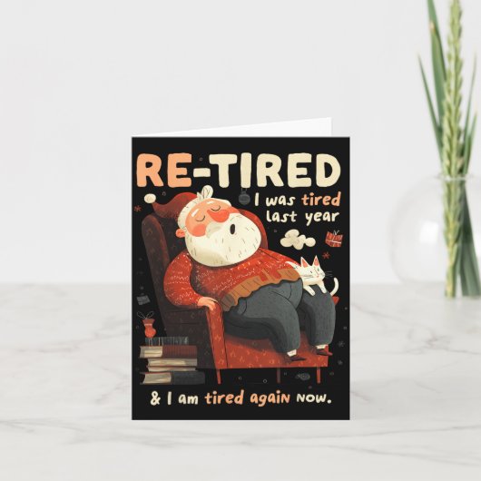Re-tired Santa Definition Funny  Karte (Vorderseite)