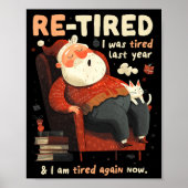 Re-tired Santa Definition Funny  Poster (Vorne)