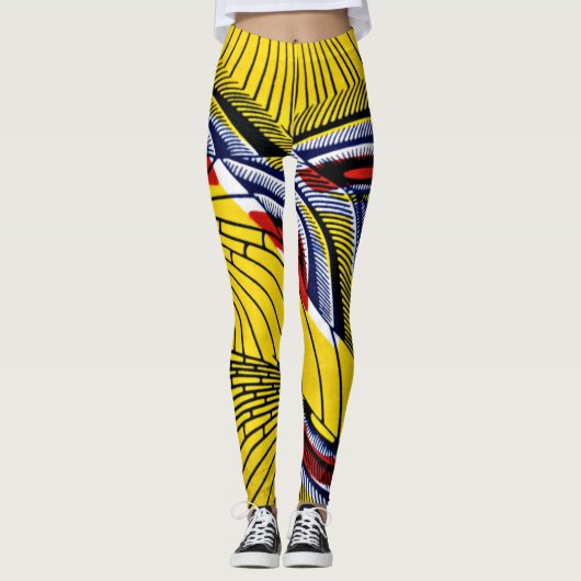 Re-Vorgestellte Pfau-Feder-Leggings Leggings (Vorderseite)