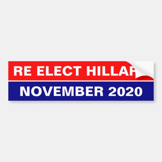 RE WÄHLEN SIE HILLARY IM NOVEMBER 2020 AUTOAUFKLEBER (Vorne)
