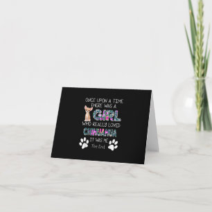 Re war ein Mädchen, das Chihuahua wirklich liebte Dankeskarte
