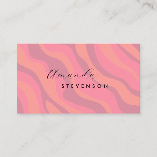 Re-Wavy-Muster Visitenkarte (Vorderseite)
