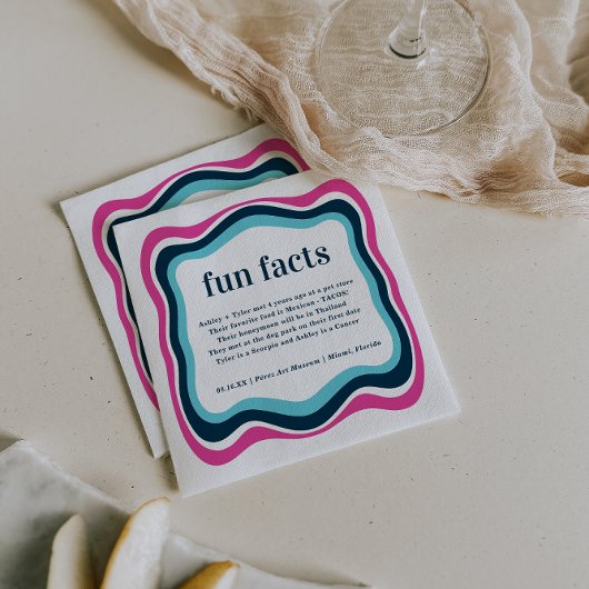 Re-Wavy-Rahmen | Couple Fun Fakten Hochzeit Serviette