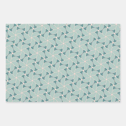 Re-zentrisches Rundungsmuster Geschenkpapier Set (Vorderseite 3)