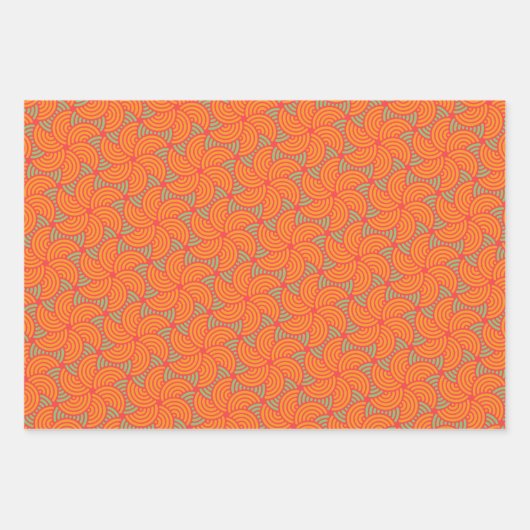 Re-zentrisches Rundungsmuster Geschenkpapier Set (Vorderseite)