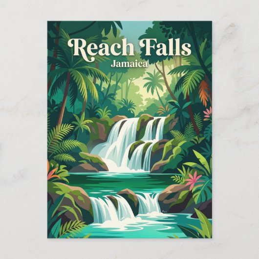 Reach Falls Jamaika Postkarte (Vorderseite)