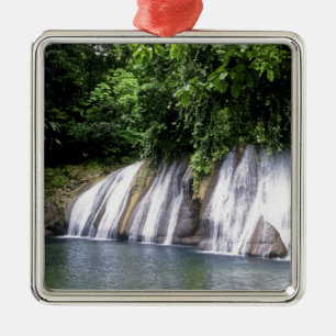 Reach Falls, Port Antonio, Jamaika Silbernes Ornament