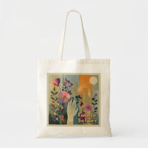 Reach for Future - Solarpunk Tote Bag Tragetasche